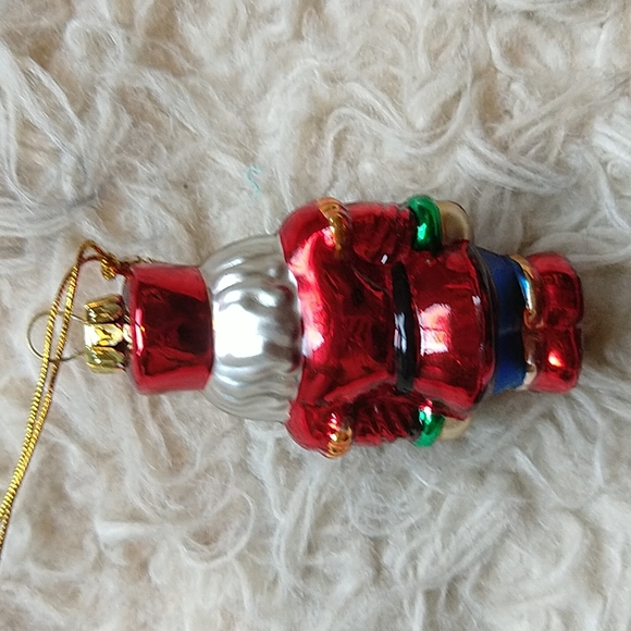 Vintage Avon Blown Glass Christmas Ornament Set Gift Box Snowman Bear Nutcracker - Picture 4 of 10